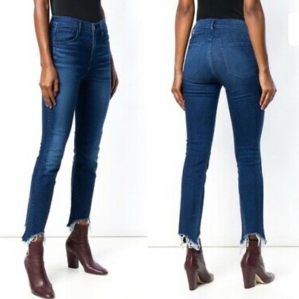 3x1 Women's Straight Leg Jeans in Dark Blue